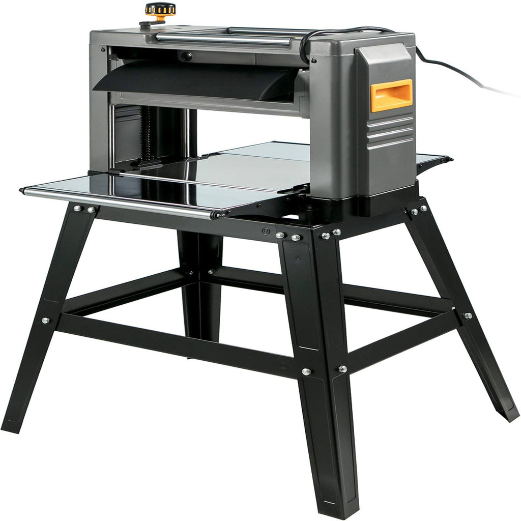 Mophorn Thickness Planer 12.5inch Thickness Planer Woodworking 1500W Double Cutter Benchtop Thickness Planer 15 Amp with Stand H