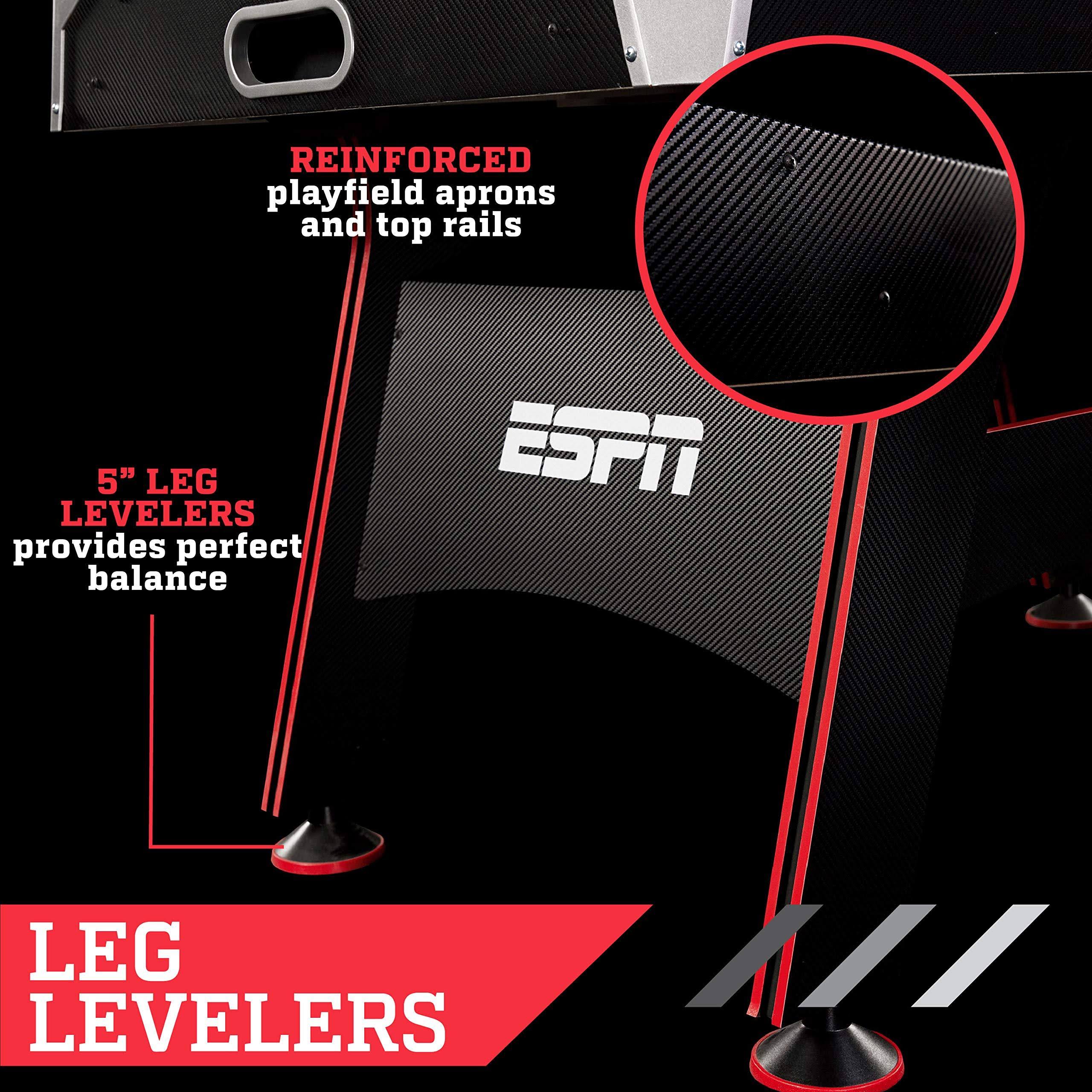 Espn - 5& Air Powered Hockey Table with LED Electronic Scorer