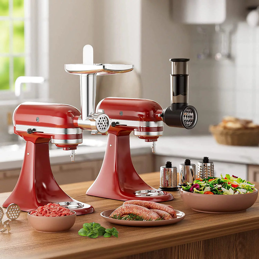 InnoMoon Meat Grinder & Slicer Shredder Attachments for KitchenAid Stand Mixers