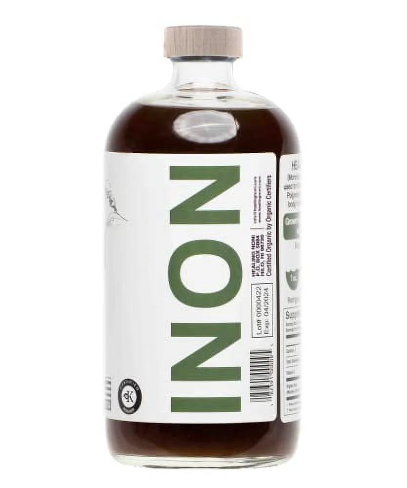 Healing Noni - Organic Hawaiian Noni Juice - 1 Pack of 32oz Glass Bottles