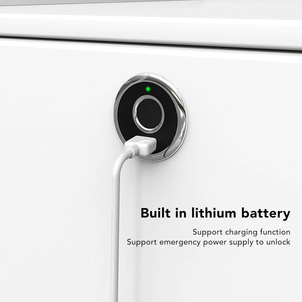 Smart Cabinet Lock, Drawer Wardrobe Lock, Fingerprint Cabinet Lock Child Safety Electric Smart Hidden File Cabinet Lock for Home, Slow Cookers