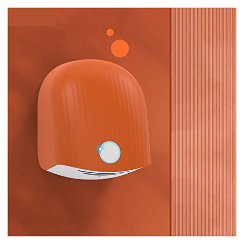 Hand Dryer, Bathroom Automatic Hand Dryer High Speed Sensor Household Hand-Drying Device Hot Air Electric Heater Wind for Hotel Commercial Smart Induction Sensor Hand Dryers (Color : Bianco, Size :