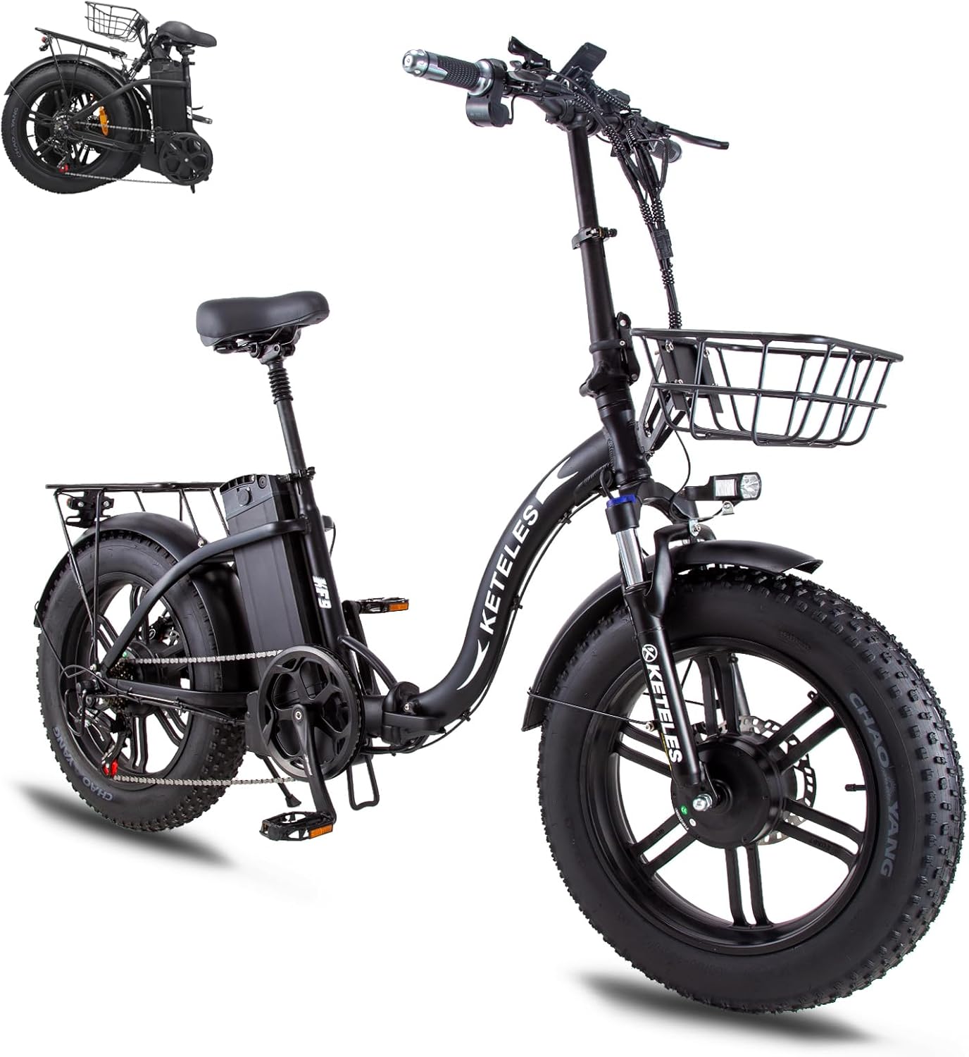 Electric Bike for Adults 2000W Folding Electric Bike Ebike with 48V 23AH Removable Battery 20''x 4.0 Fat Tire Electric Bicycle Long Range E Bike with Color Display Hydraulic Brake 7 Speed Gears