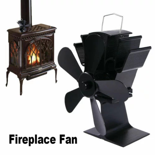 Eco-Friendly Wood Burner JahyShow Fireplace Fan - 5 Blades for Even Heat - Fuel Savings and Comfort