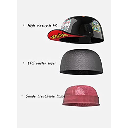 Baseball Motorcycle Helmet Half Cap for Bike Cruiser Chopper Moped Scooter- DOT Approved