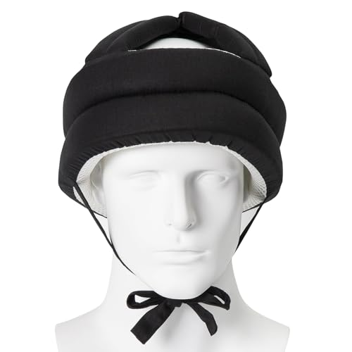 Elderly No Bumps Head Protective Hat Soft Head Protection Bonnet with Chin Strap for Patient Seniors Anti-Fall Safety Helmet