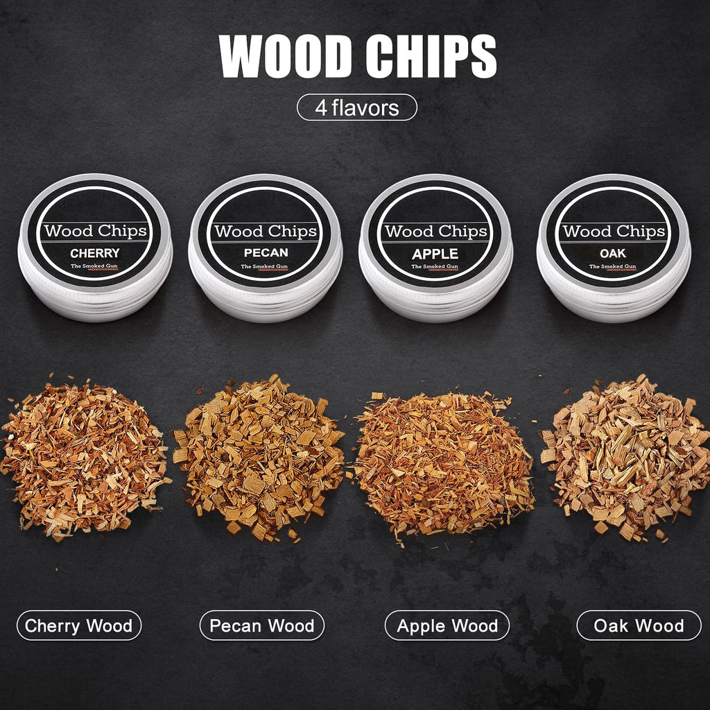Cocktail Smoker Kit with Torch, Old Fashioned Cocktail Kit with 4 Flavors Wood Chips, Drink Smoker for Whiskey Pack of 2