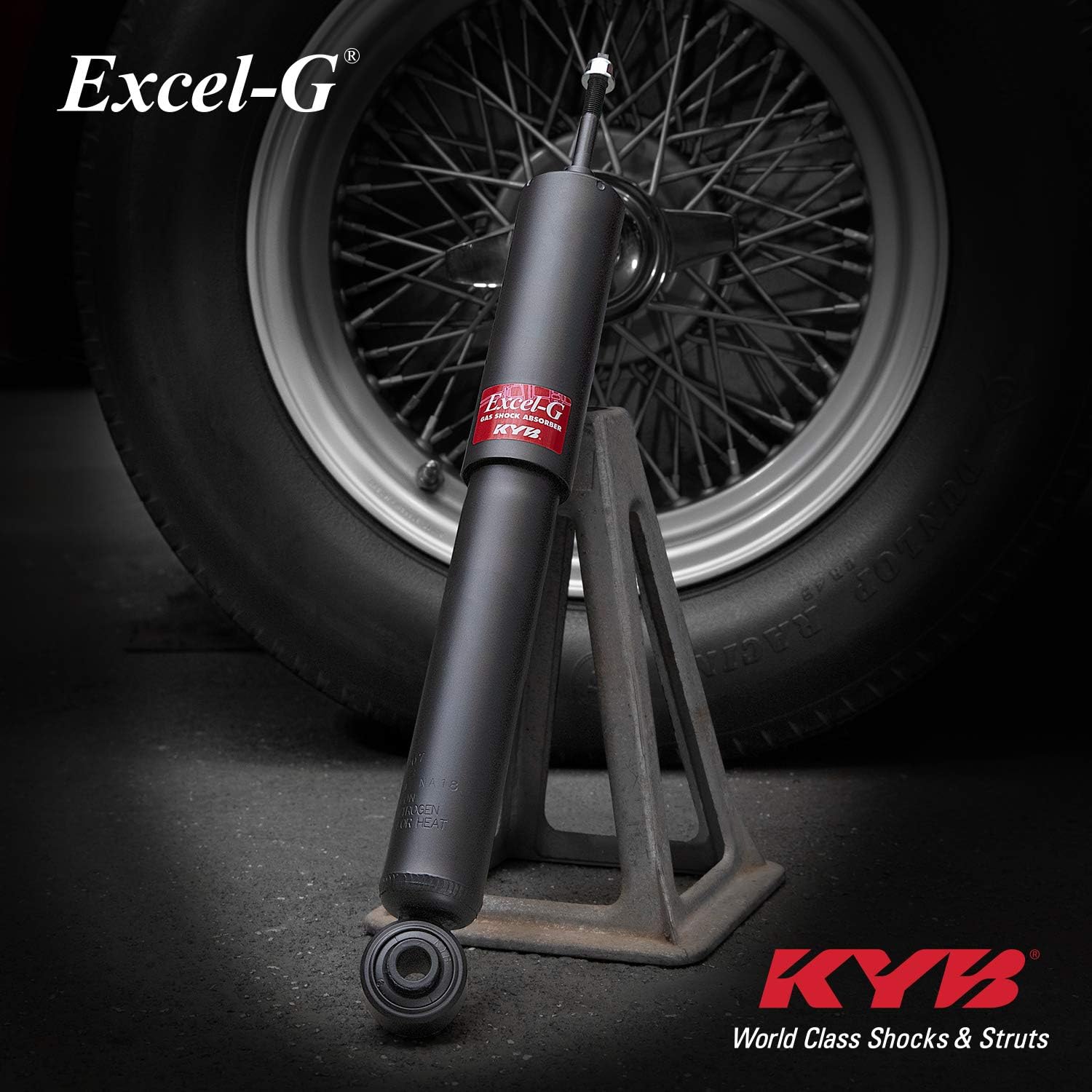 KYB 344381 Excel-G Gas Shock, Black, Silver