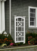 New England Arbors Milan White Vinyl Trellis