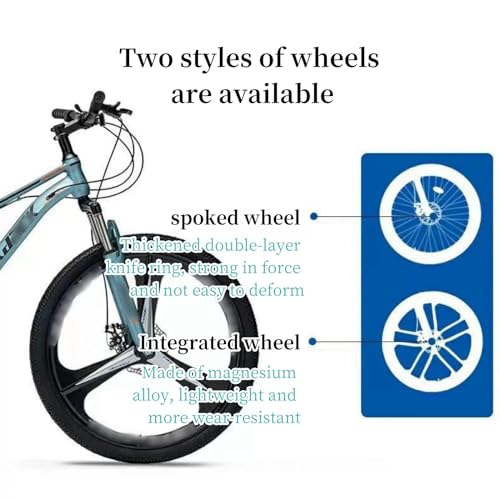 ORNDYDM 26 inch Bike for Kids, Freestyle Kids Mountain Bike Dual Disc Brakes, 24 Speeds Adjustable Kids Bicycles, Boys Bike Riders Over 15 Years Old, Strong Carbon Steel Frame