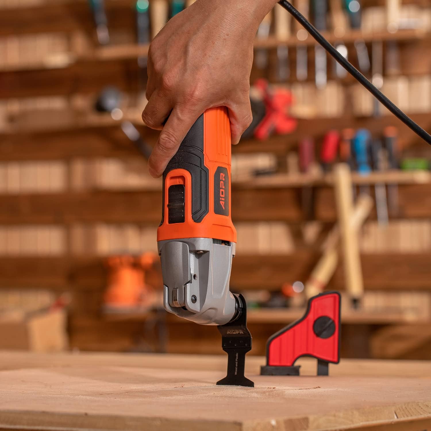AIOPR Oscillating Multi Tool, 2.4Amp Oscillating Saw 6 Variable Speed, 4° Oscillating Angle with 40pcs Accessories Pack of 2