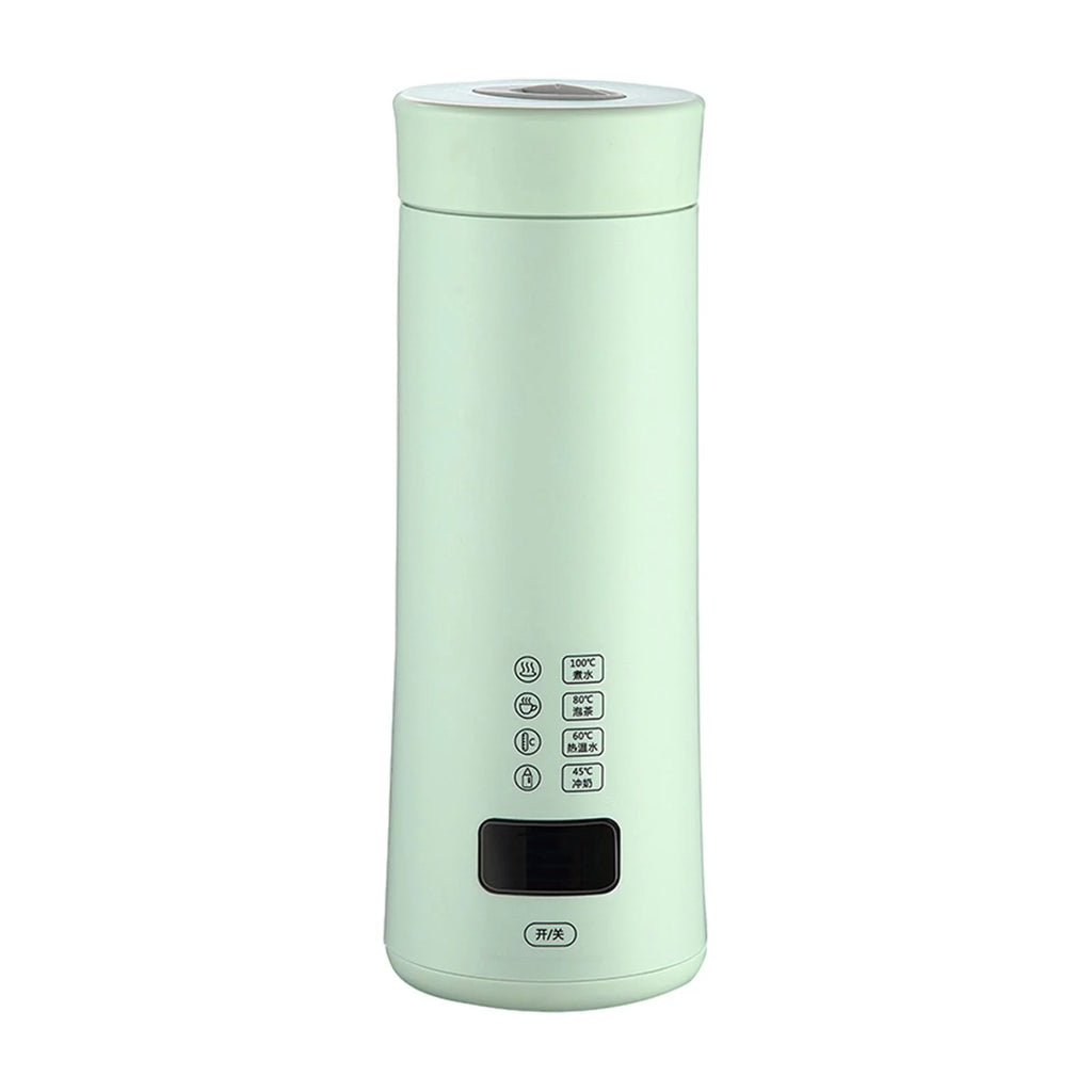 Portable Electric Hot Water Kettle Tea Coffee Kettle Water Boiler with Tea Filter, Keep Warm Travel Electric Kettle for Milk Green