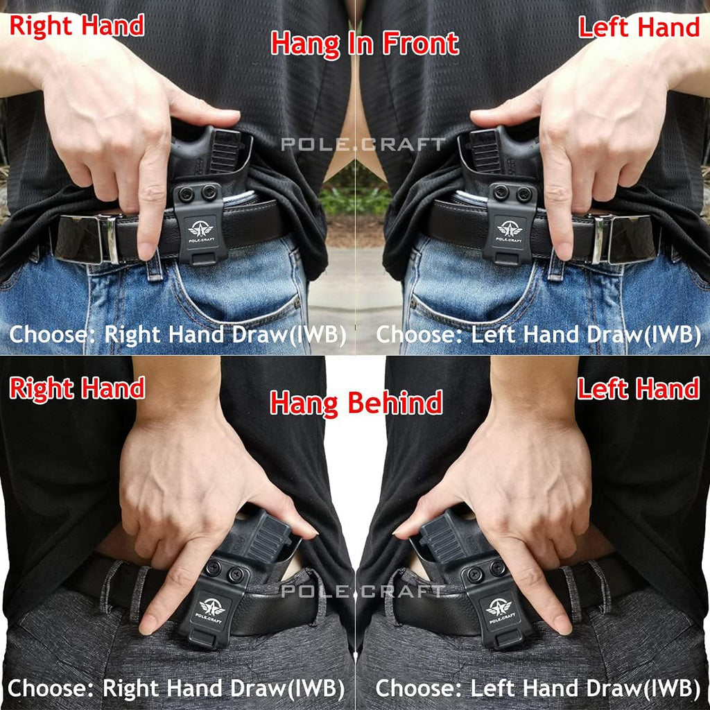 Sig P365 Holsters IWB Kydex Leather Holster Fit: Sig Sauer P365 / P365 SAS / P365 X Pistol Case - Inside Waistband Concealed Carry - P365 Accessories- Cover Mag-Button - No Scratch, No Dropping