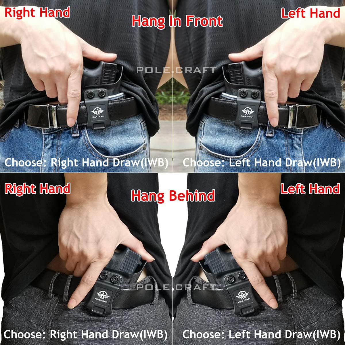 Sig P365 Holsters IWB Kydex Leather Holster Fit: Sig Sauer P365 / P365 SAS / P365 X Pistol Case - Inside Waistband Concealed Carry - P365 Accessories- Cover Mag-Button - No Scratch, No Dropping