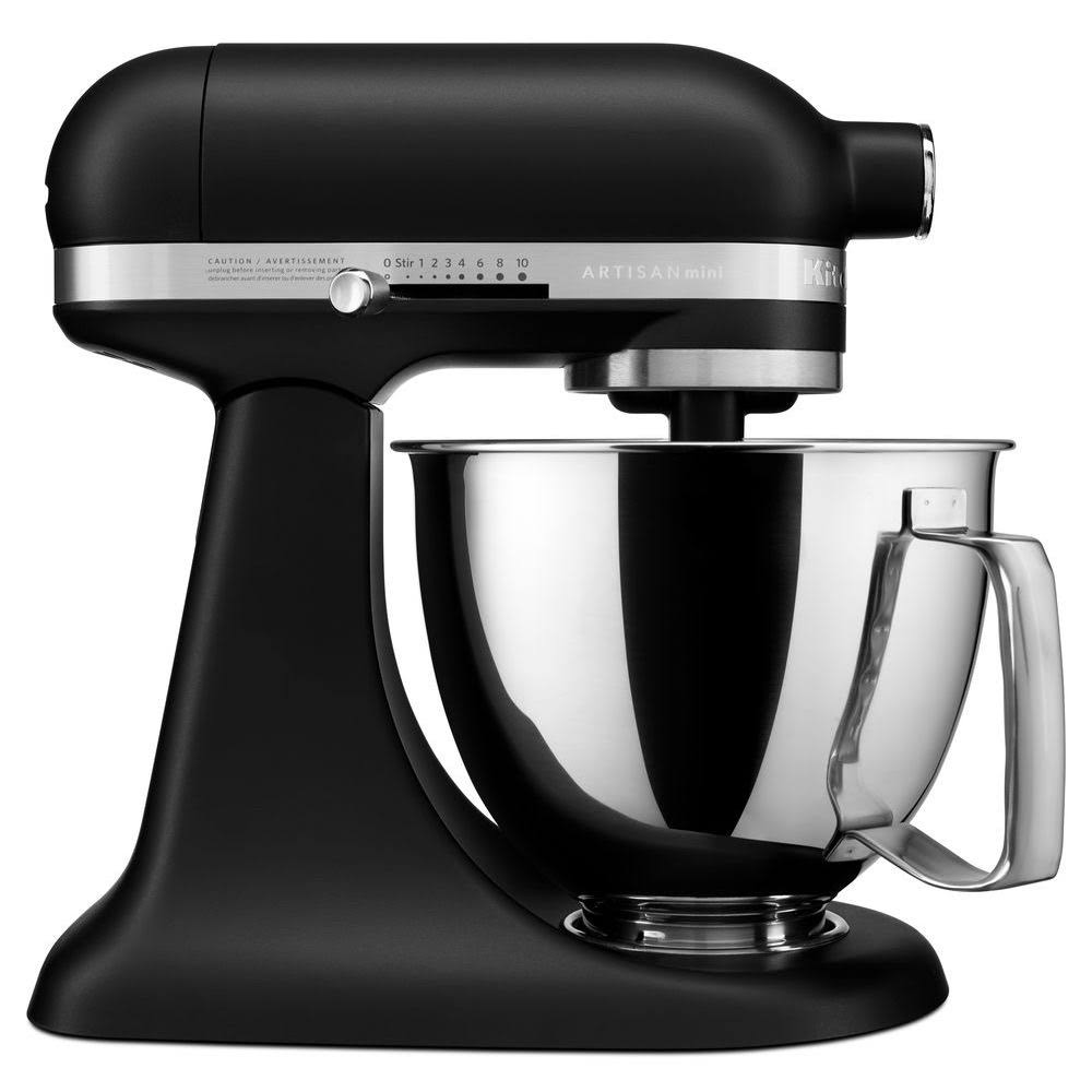 KitchenAid Artisan Mini 3.5 Quart Tilt-Head Stand Mixer KSM3316XBM - Black Matte