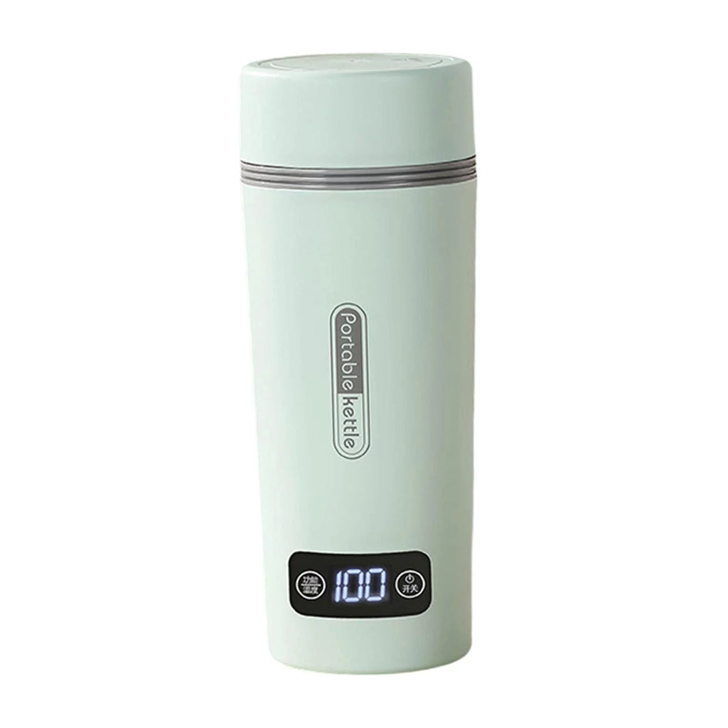 350ml Portable Kettle Electric Tea Kettle Insulated Smart Teapot Coffee Kettle Small Water Boiler for Parties Household Trips green