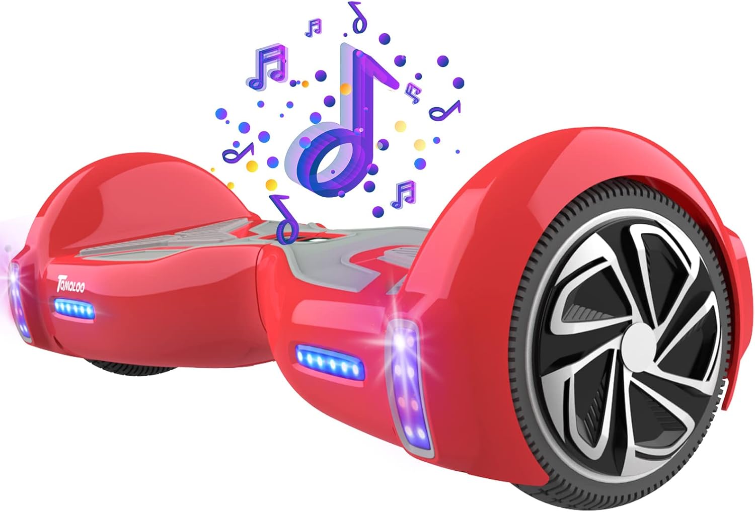 TOMOLOO Hoverboard for Kids and Adult with Bluetooth Speaker and Flash LED Lights, Electric Hover Board with Smart APP,UL2272 Certified Two-Wheel Mechanical Self Balancing hooverboard