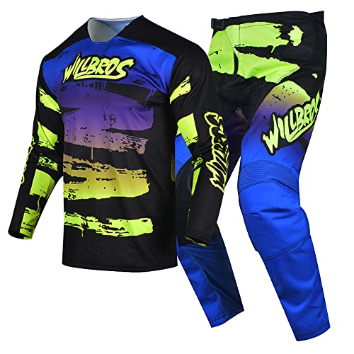 Willbros Motocross Jersey Pant Combo Men Women Dirt Bike Gear Set Suit Racewear Enduro MX Cycling Offroad Adult Riding