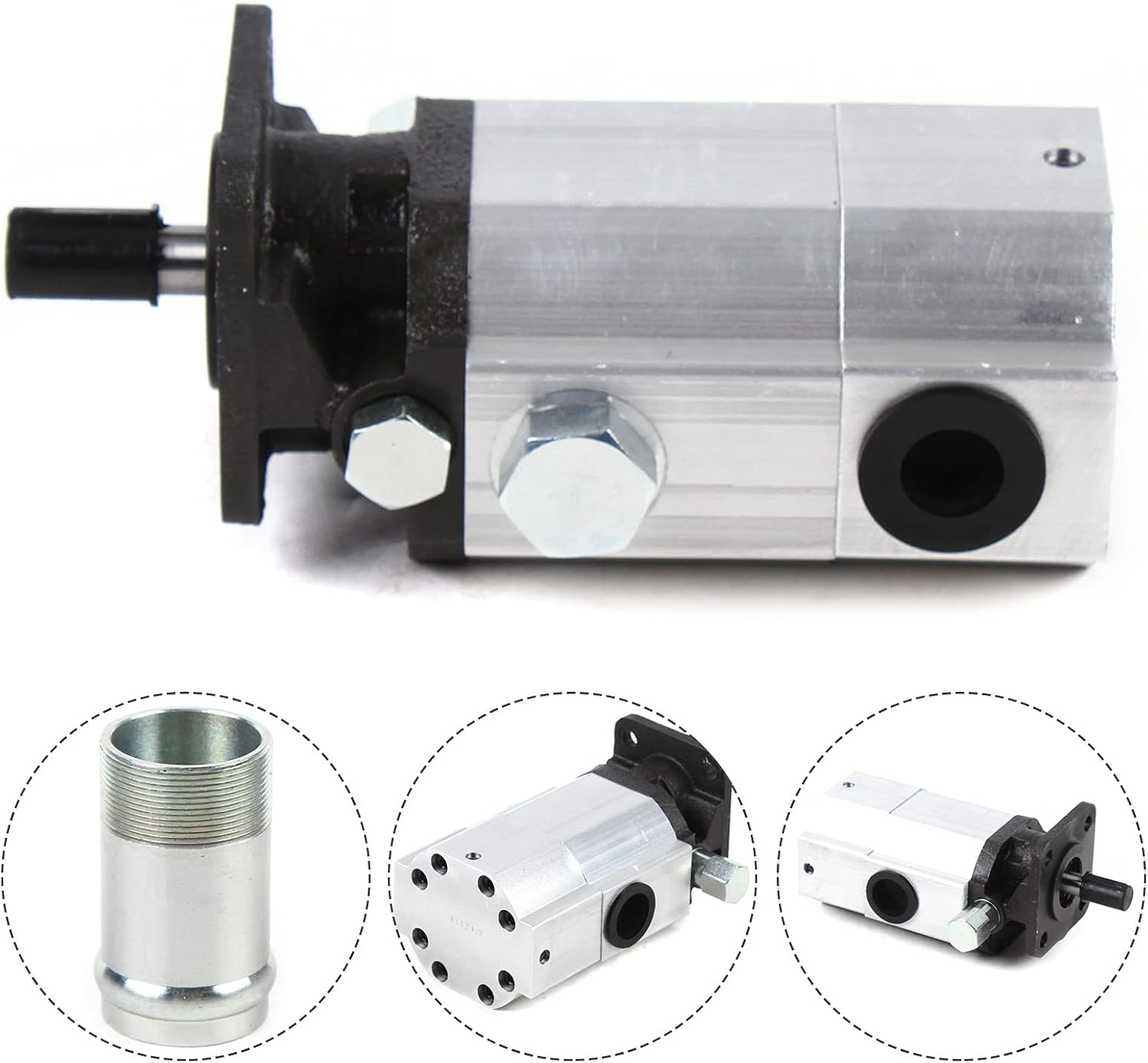 Log Splitter Pump Gear Pump Wood Logsplitter for Wood 1/2" 16GPM Log Splitter Pump Hydraulic Pump 2 Stage Gear Hydraulic Pump Log Splitter Gear Pump Hydraulic Log Splitters Pump Kit