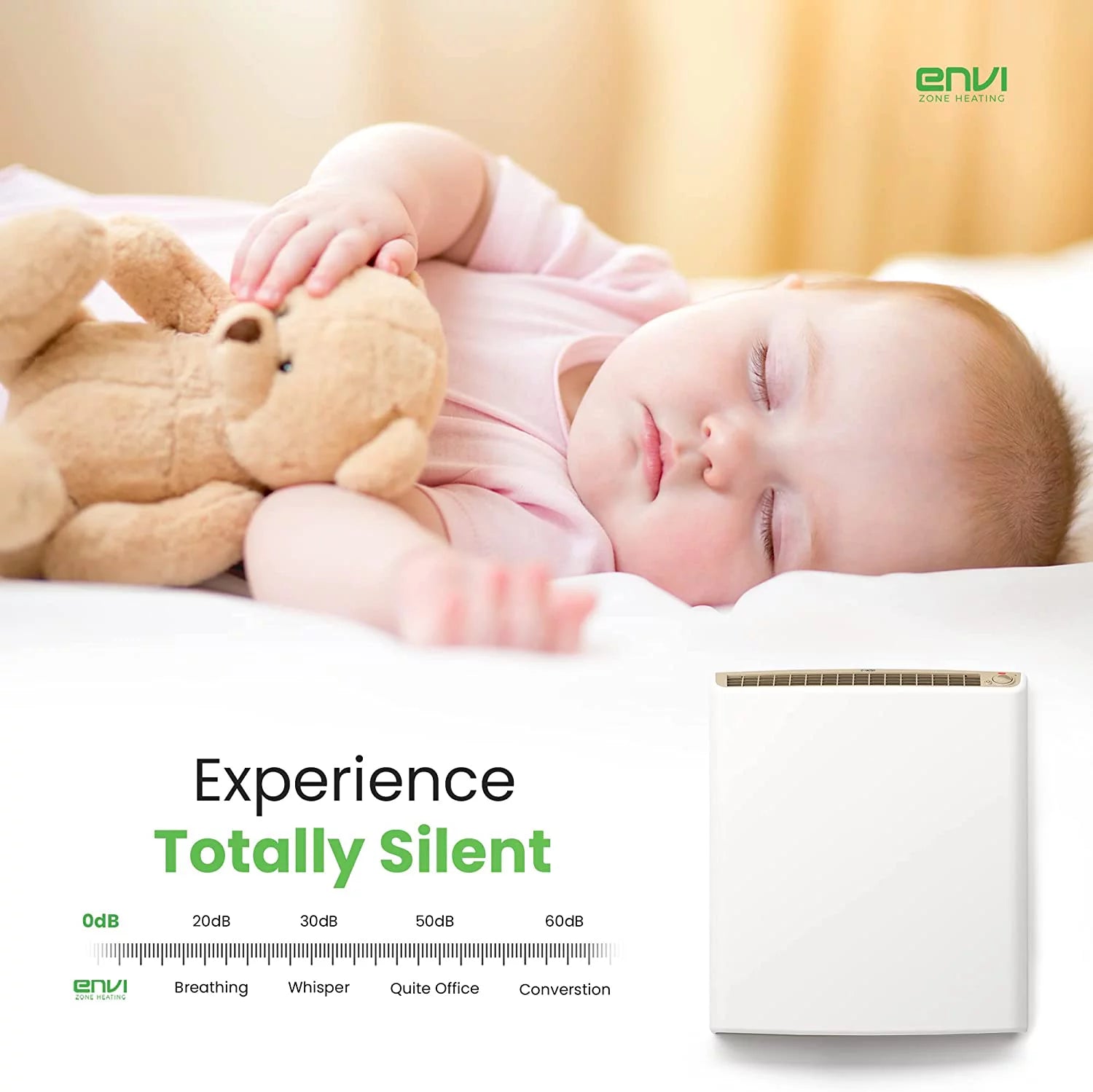 220 Volt Hardwired Electric Panel Wall Heater for Home, Energy Efficient, Child Safe, Quiet, Great for Bedrooms, Bathrooms, Office, Kitchen, Garage, Tip-Over Protection, Comfort-Level Thermostat