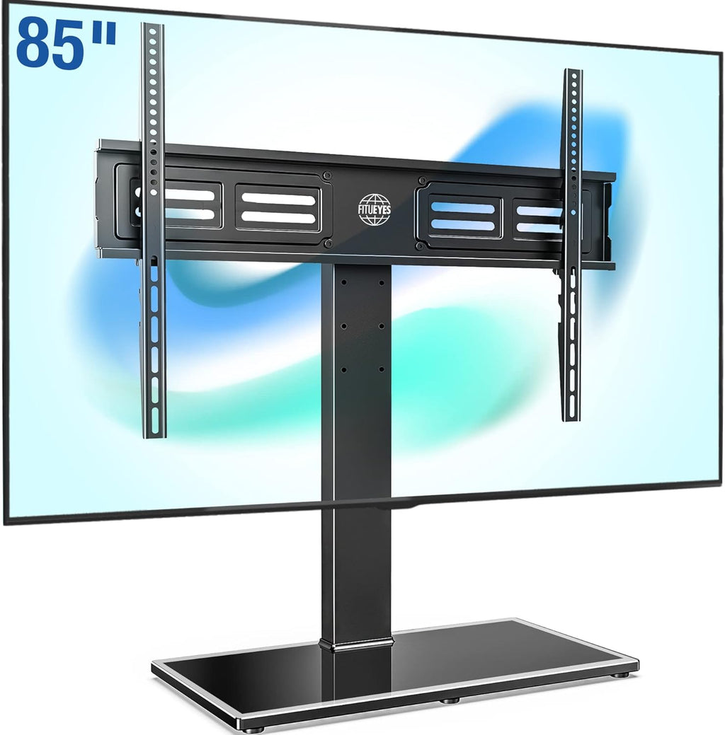 FITUEYES Table Top TV Stand for 50-85 inch TVs and Rolling TV Stand for 32-75 Inch TVs