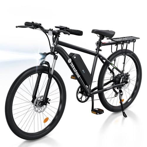 isinwheel M10 Electric Bike Adult 500W, 26" Commuting Electric Mountain Bike 20MPH Max Range 55+ Miles, Professional 35-Speed, Removable Battery, Front Fork Suspension Lightweight Electric Bicycle