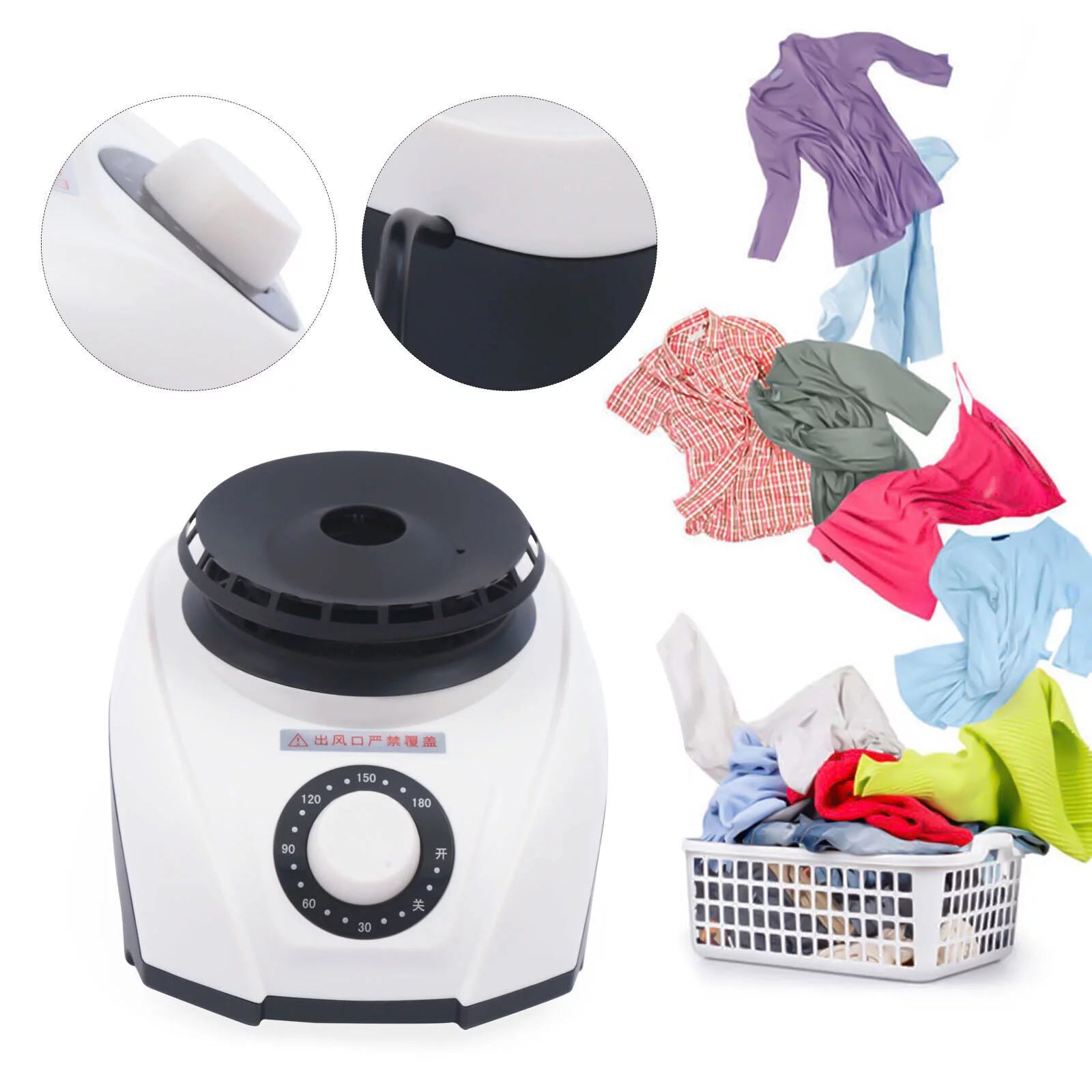 Portable Electric Clothes Dryer Mini Laundry Dryer Machine Clothes Dry 1200W