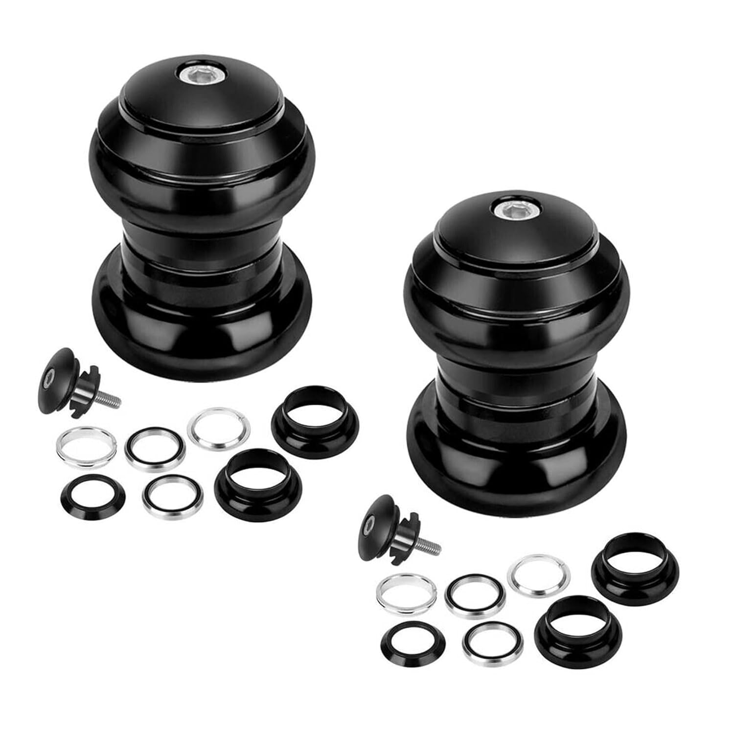 2PCS 34mm 1-1/8" Threadless Sealed External Bearing Headset Kits for MTB Road Bike Bicycle