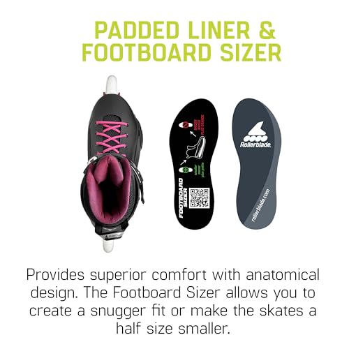 Rollerblade Lightning 90 Women's Urban Inline Skate, Black and Sangria