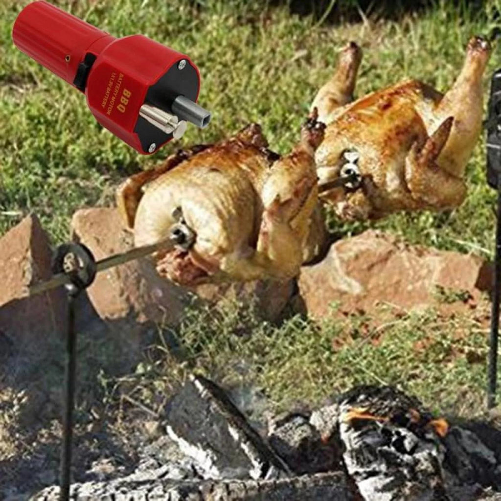Barbecue Rotisserie Rotator Motor Electric USB Motor Grill BBQ Holder Bracket Accessory with USB Boost, 5V DC