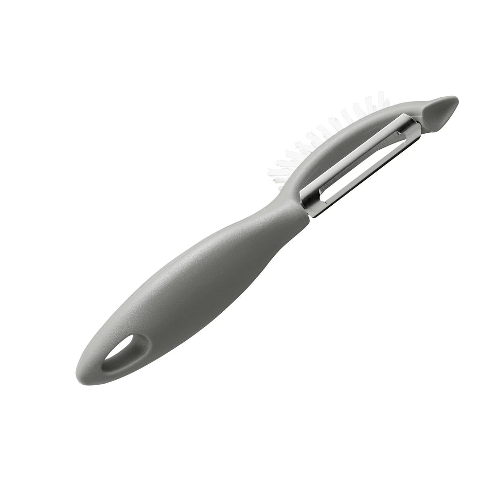 Rachael Ray Kitchen Prep Garbage Bowl, Veg-a-Peel, and Bench Scrape Set, 3-Piece, Sea Salt Gray