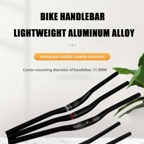 BINTING Mountain Bike Handlebar Aluminum Alloy Mountain Bike Handlebars 31.8mm Bars Bicycle Parts Universal Fits Bikes for Downhill Cycling Racing Ergonomic 15mm Rise