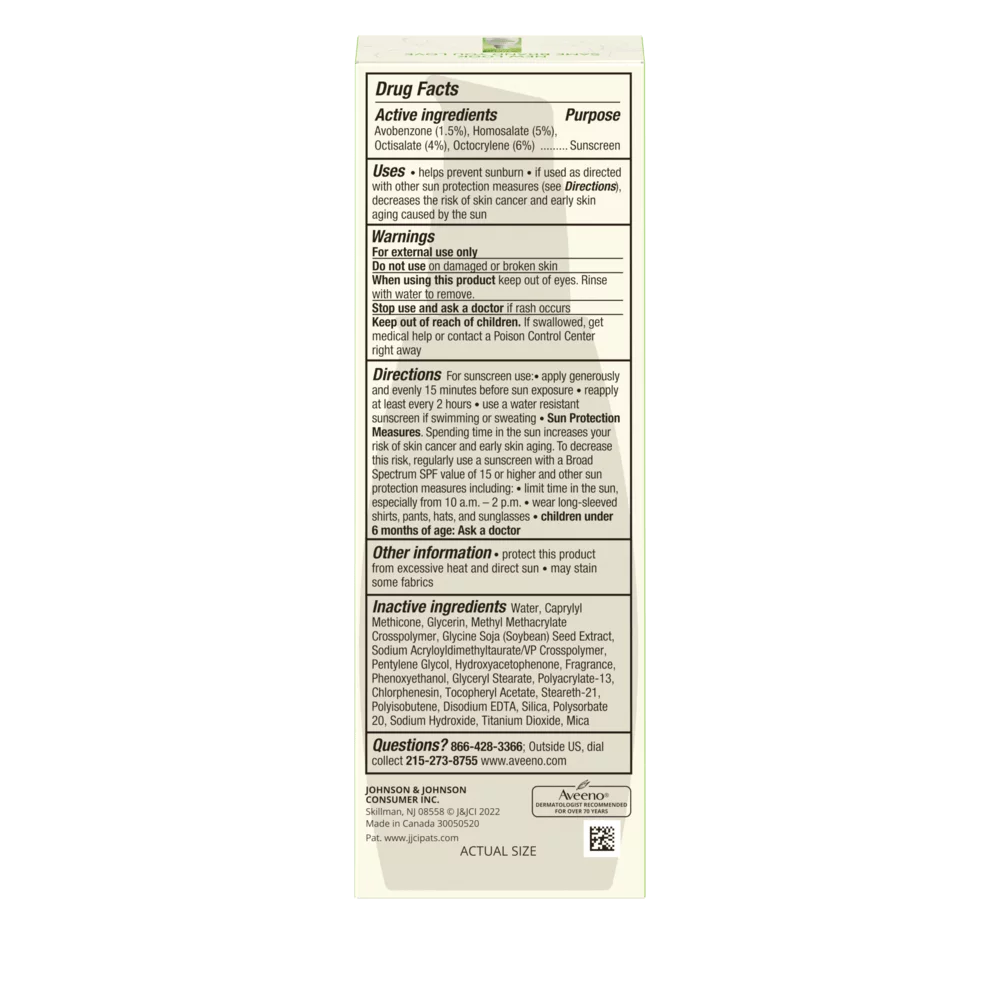 Aveeno Positively Radiant Daily Facial Moisturizer, Broad Spectrum SPF 30, 2.5 fl. oz