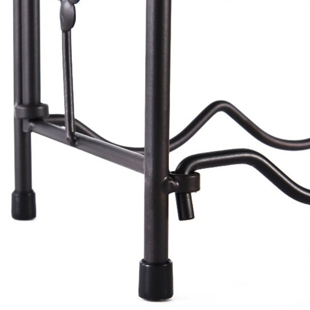 ZhdnBhnos 2-Tier 8 Bottles Stackable Wine Rack Countertop Glasses Storage Organizer Floor Standing Holder Display Shelf