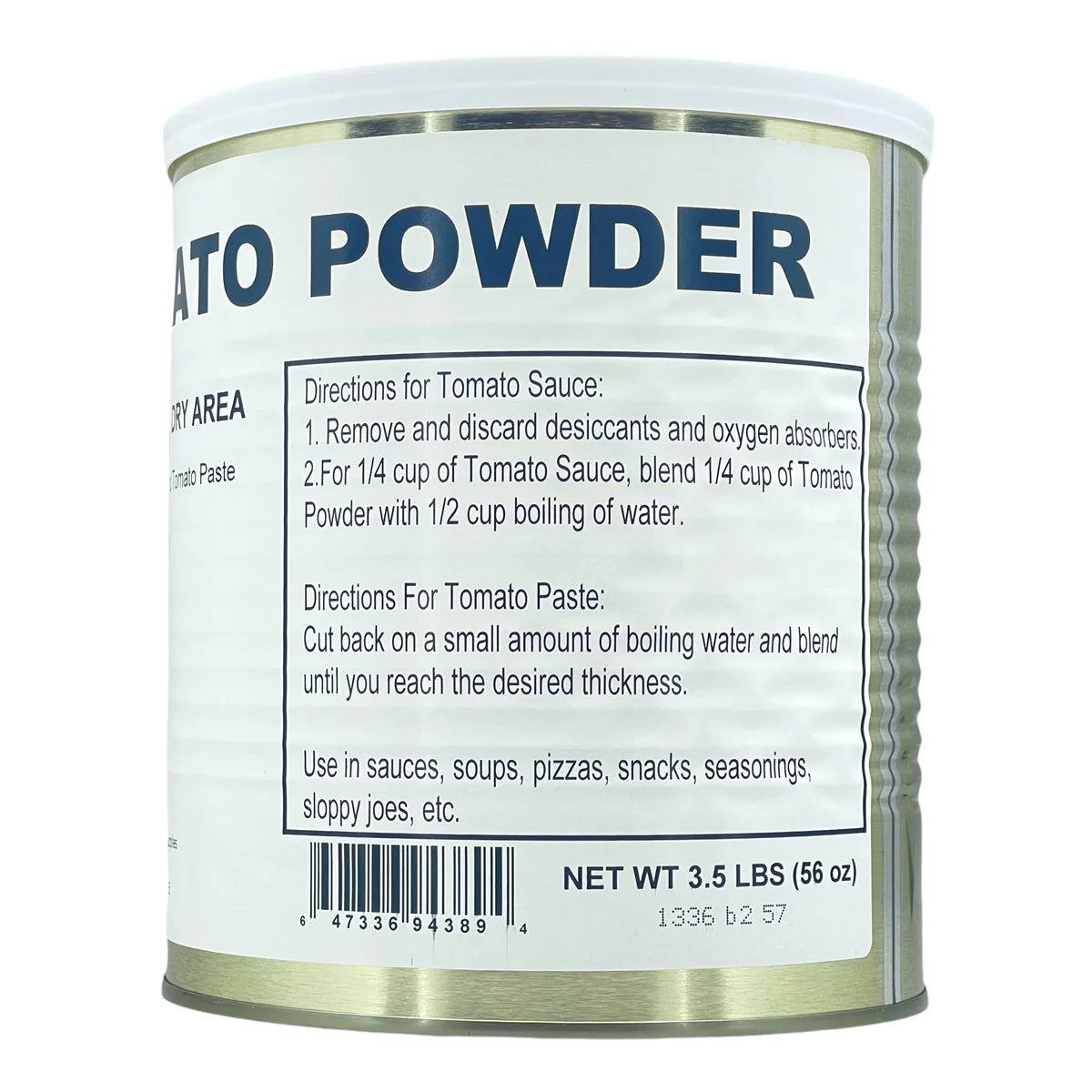Military Surplus Freeze Dried 25+ Years Long Shelf Life | Emergency Camping Food for Hiking, Backpacking | Tomato Powder #10 Can - 1 Can ✅