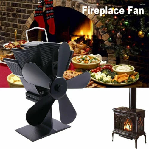 Eco-Friendly Wood Burner JahyShow Fireplace Fan - 5 Blades for Even Heat - Fuel Savings and Comfort