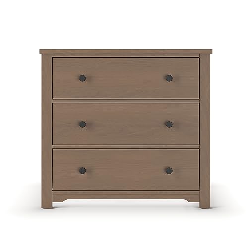 Child Craft Harmony 3 Drawer Dresser with Removable Changing Table Topper for Nursery or Bedroom, Plenty of Storage, Anti-Tip Kit Included to Prevent Tipping, Non-Toxic, Baby Safe Finish (Cool Gray)