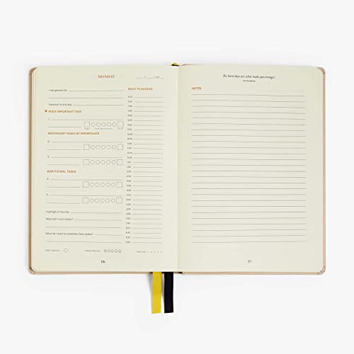 Intelligent Change 3-Month Productivity Planner 2024, Productivity Tools for Time Management & Mindfulness, Daily Planner To Do List, A5 Undated Quarterly Planner (Black)