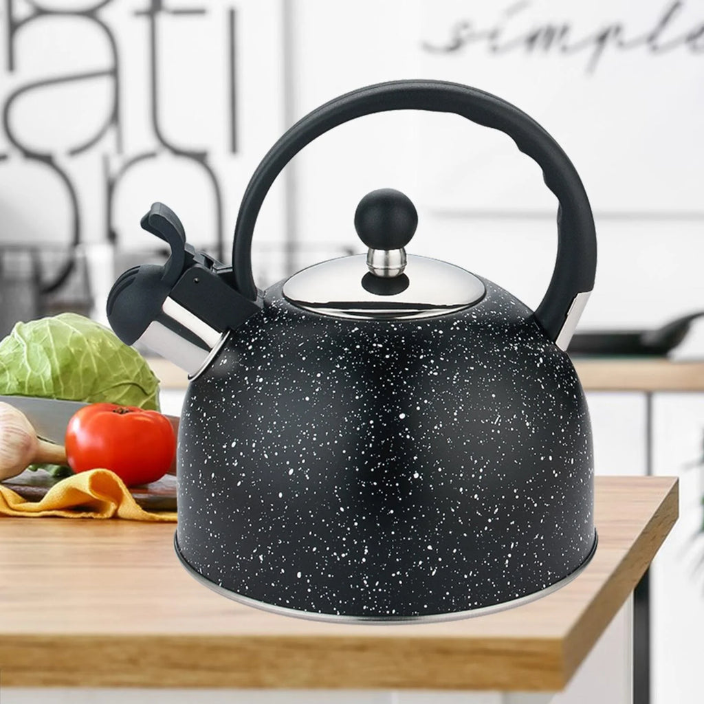 Multifunctional Loud Whistling Kettle 2L Large Capacity Household Stainless Steel Picnic Tea Pot Teapot Kettle Water Kettle for picnic black