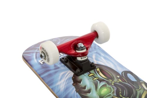 Punisher Boys Skateboard Complete with 31.5" x 7.75" Double Kick Concave Deck Canadian Maple ABEC-7 Bearings