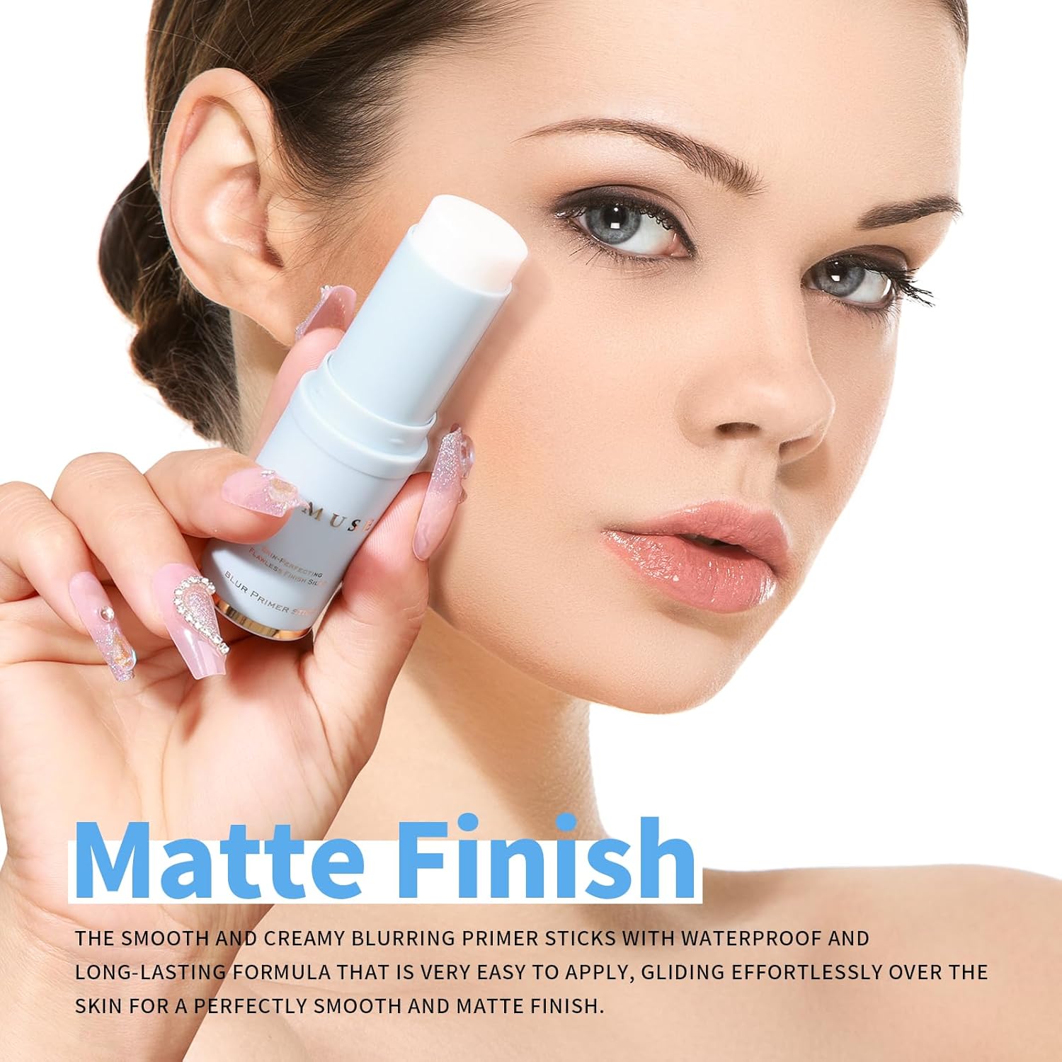 KIMUSE Primer Face Makeup Blur Primer Stick, Lightweight, Smooths, Long-Lasting, Minimize Pores, Flawless Finish, Face Primer for All Skin Types