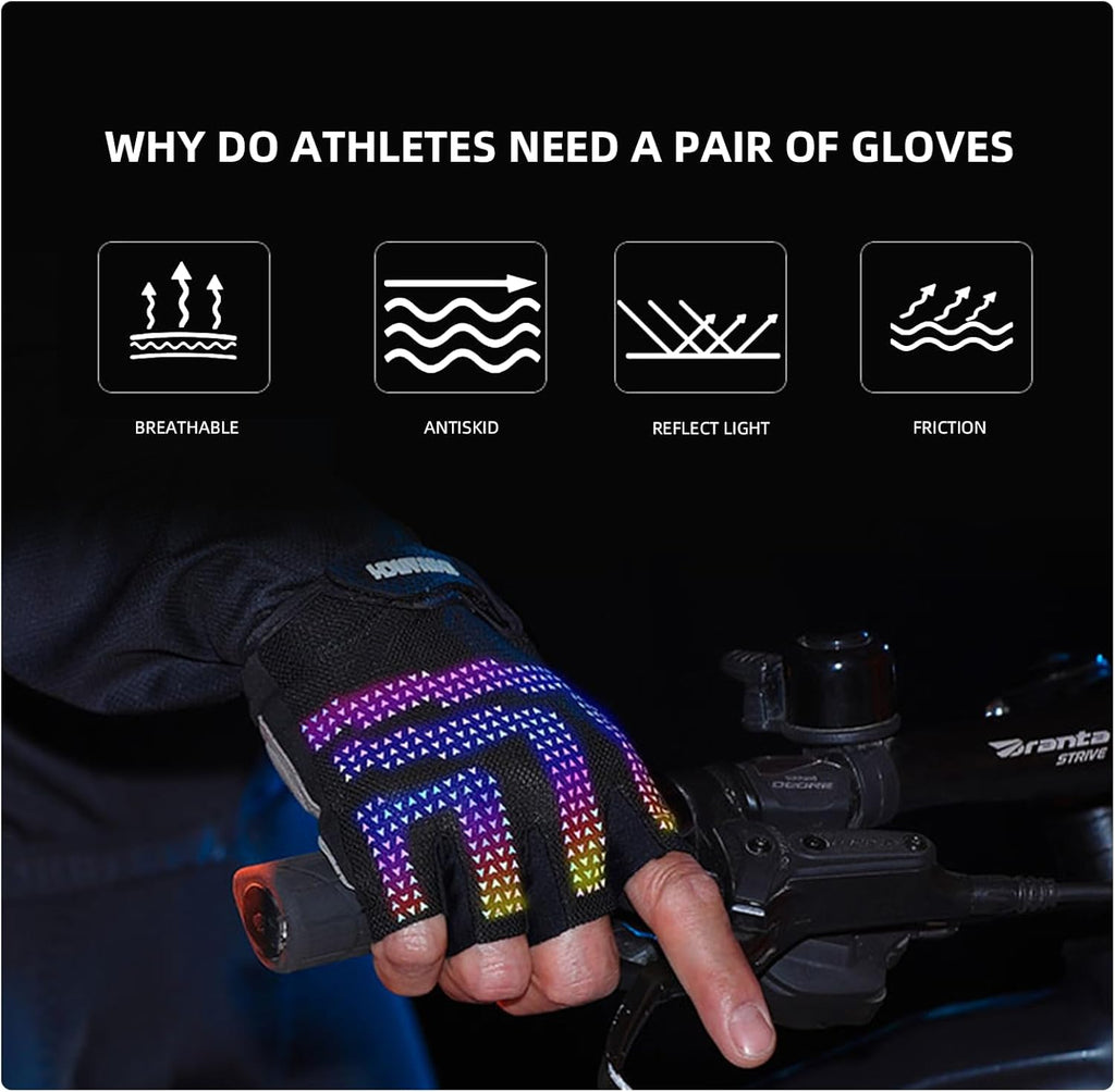Half Finger Workout Gloves for Men and Women, Exercise Gloves for Weight Lifting, Cycling, Gym, Training, Breathable and Snug Fit(XL, Gray)