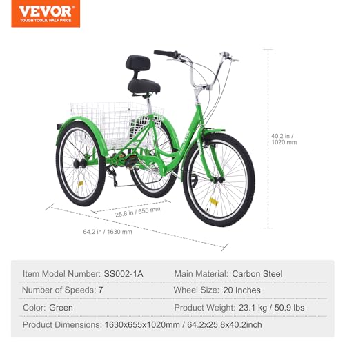 VEVOR Adult Tricycles Bike
