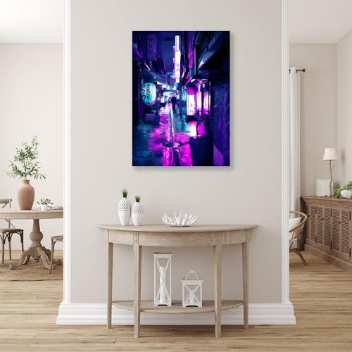 LivelyGazelle Cyberpunk Tone-16Japanese Cyberpunk Canvas Print Japanese Neon Style Poster Tokyo Anime Wall Art Picture Gift