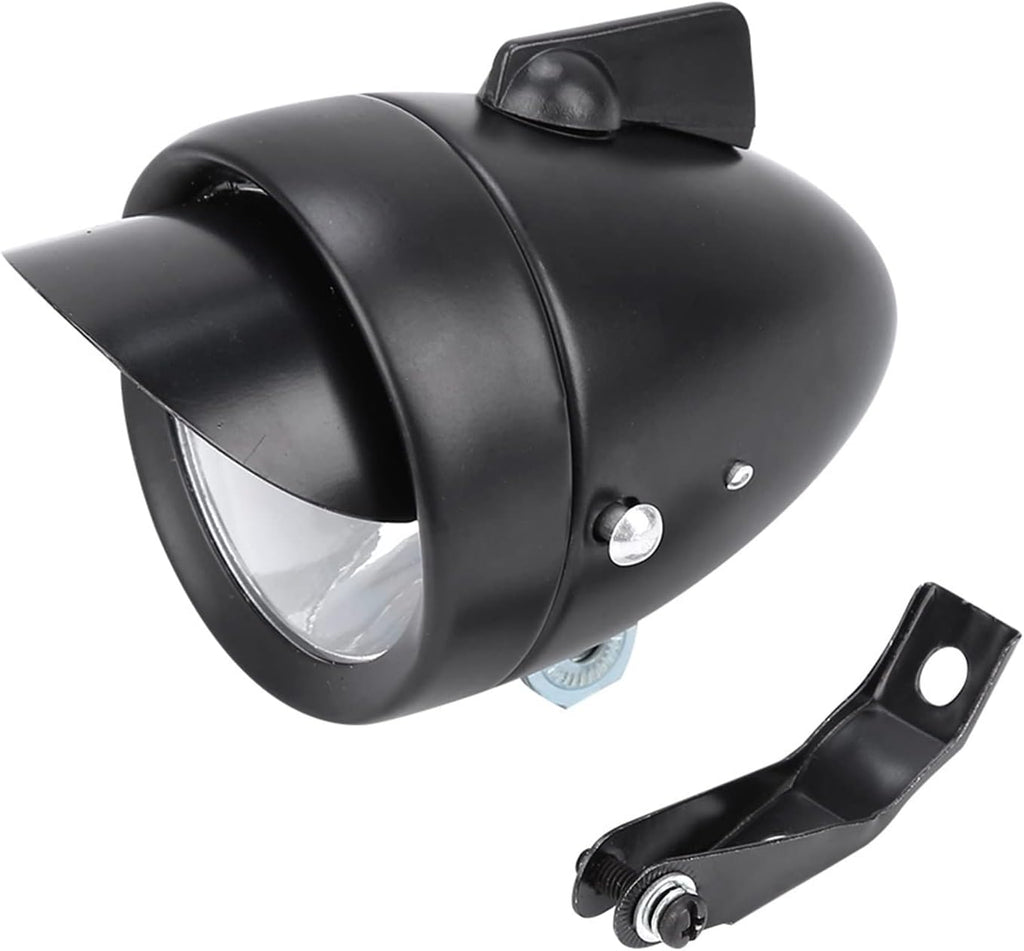 Led Super Light Retro Front Headlight Vintage Bike Head Light with Visor Vintage Bike Headlight Light Front Lights Retro Lamp 7 Led Fixie for and Rear Batter