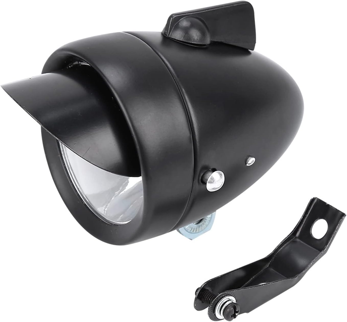 Led Super Light Retro Front Headlight Vintage Bike Head Light with Visor Vintage Bike Headlight Light Front Lights Retro Lamp 7 Led Fixie for and Rear Batter