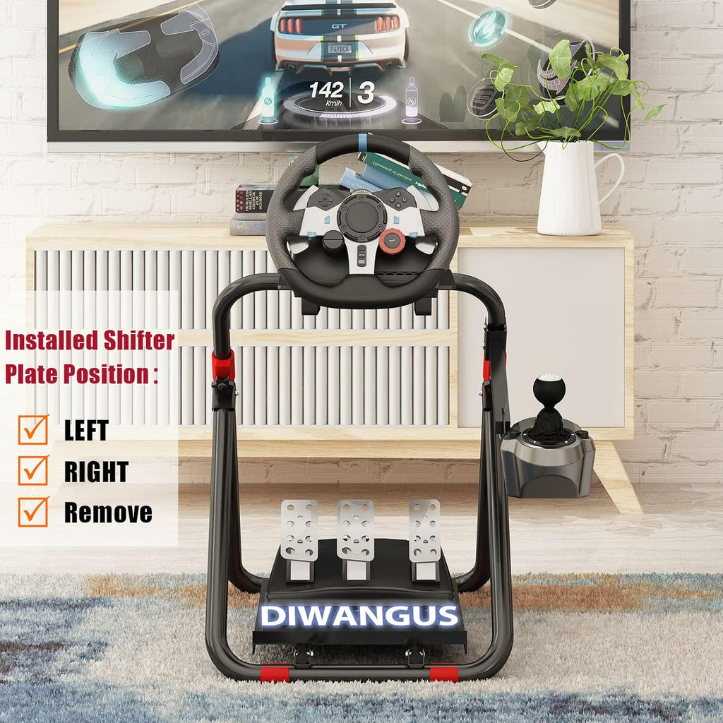 DIWANGUS Racing Wheel Stand Foldable Steering Wheel Adjustable Stand for Logitech G29 G920 G923 G27 G25 for Thrustmaster T248X T248 T300RS T150 458 TX Xbox PS4 PS5
