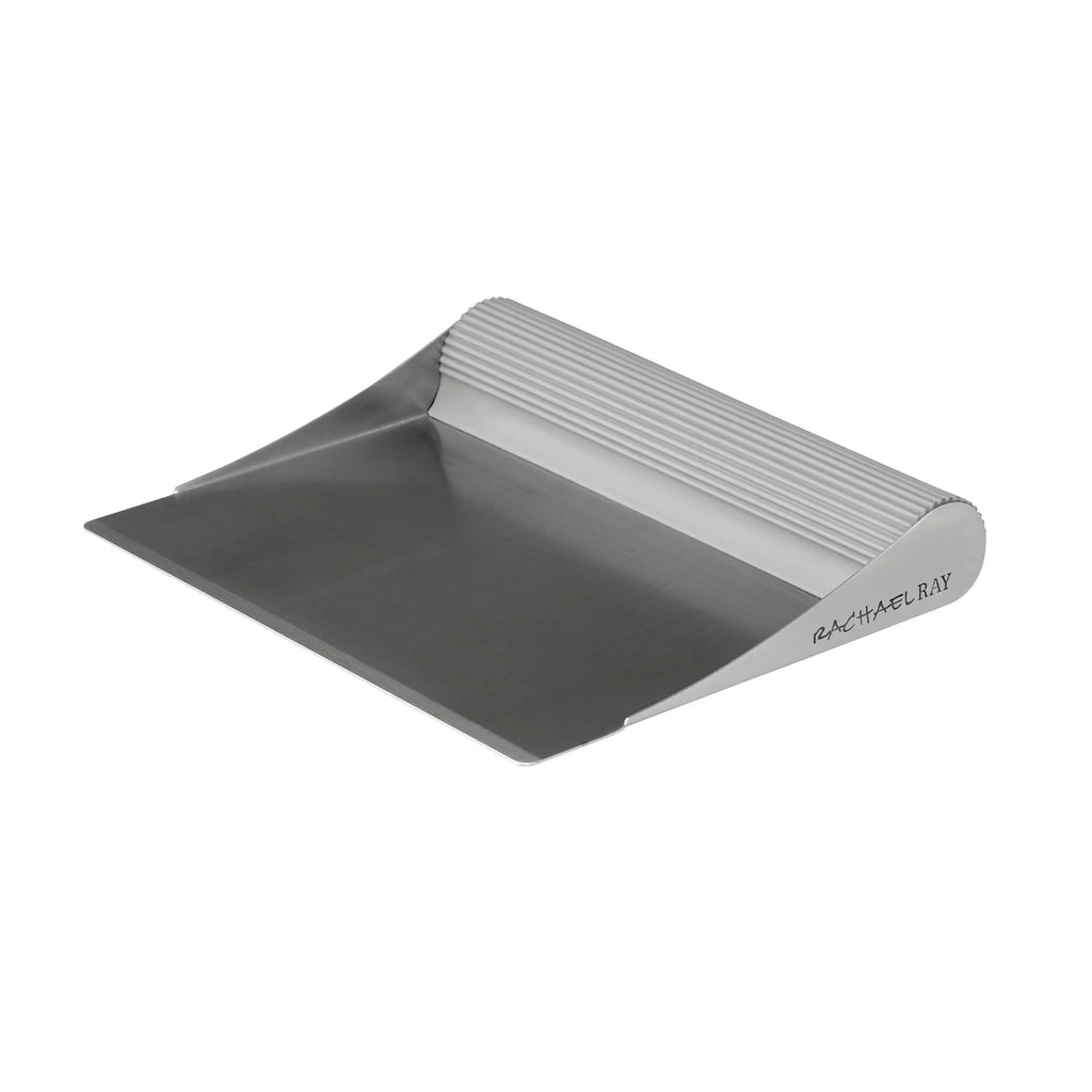 Rachael Ray Kitchen Prep Garbage Bowl, Veg-a-Peel, and Bench Scrape Set, 3-Piece, Sea Salt Gray