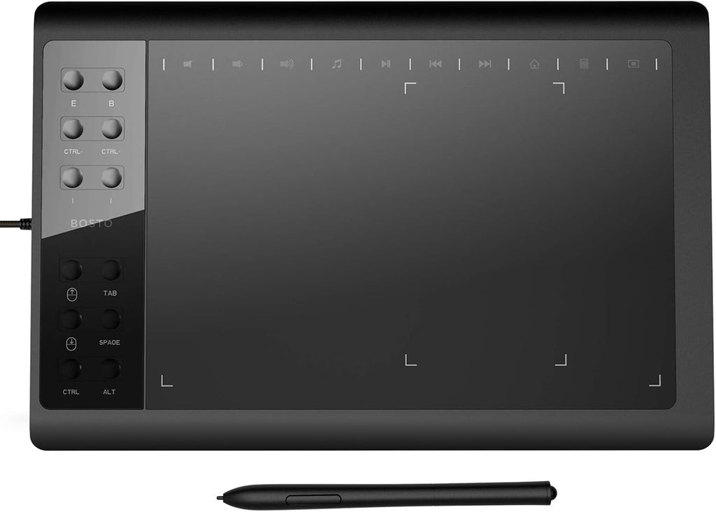 Drawing Tablet 10 X 6 Inches, Digital OSU Large Digital Graphic Tablet with Pressure Sensitive Stylus and Other Accessories Pack of 2