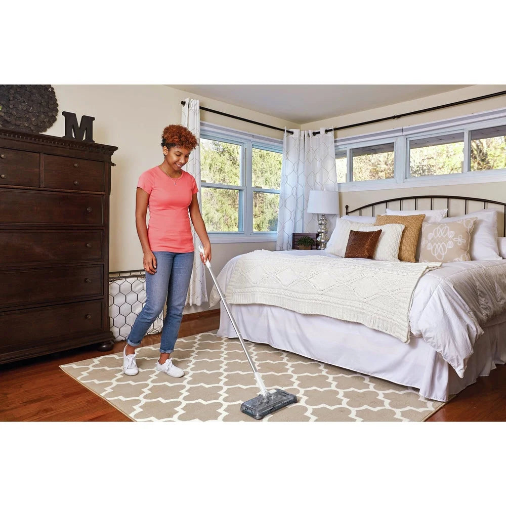 BLACK+DECKER Lithium Powered Floor Sweeper, White HFS115J10